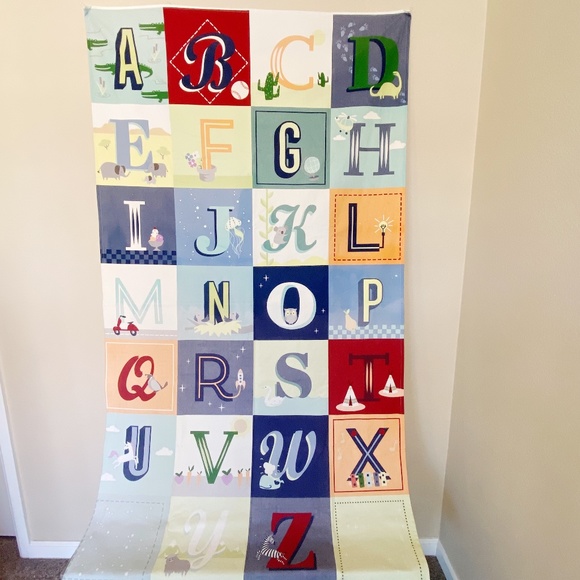 Pottery Barn Kids | Childrens Alphabet Fabric Banner Wall Hanging - Picture 1 of 6